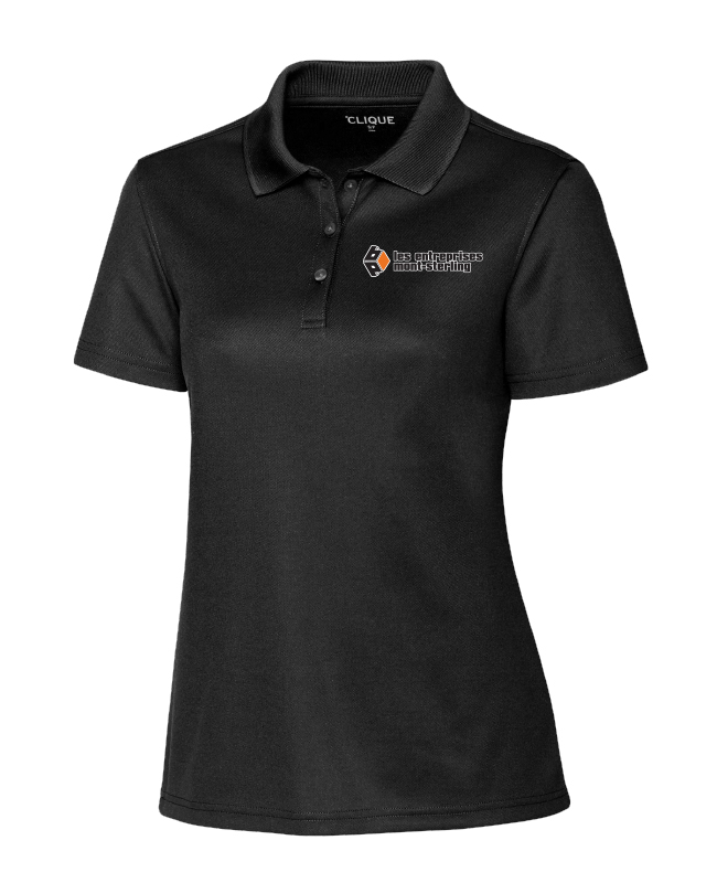 Les entreprises mont-sterling - LQK00063 polo manches courtes femme (NOIR) - BR. 12898 (AVG)