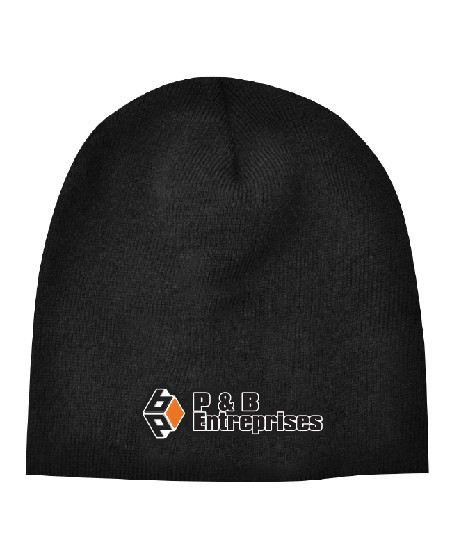 P & B Entreprises - 102 tuque bonnet classique (NOIR) - BR. 12900-2 (AV)