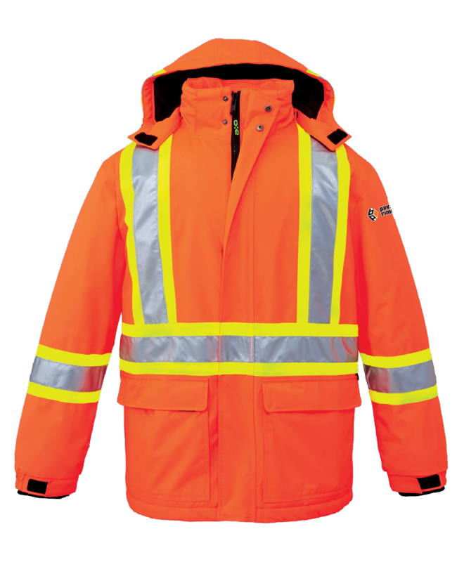 Pavages Rimouski - L01250 parka haute visibilité unisexe (ORANGE) - BR. 12901 (MG)