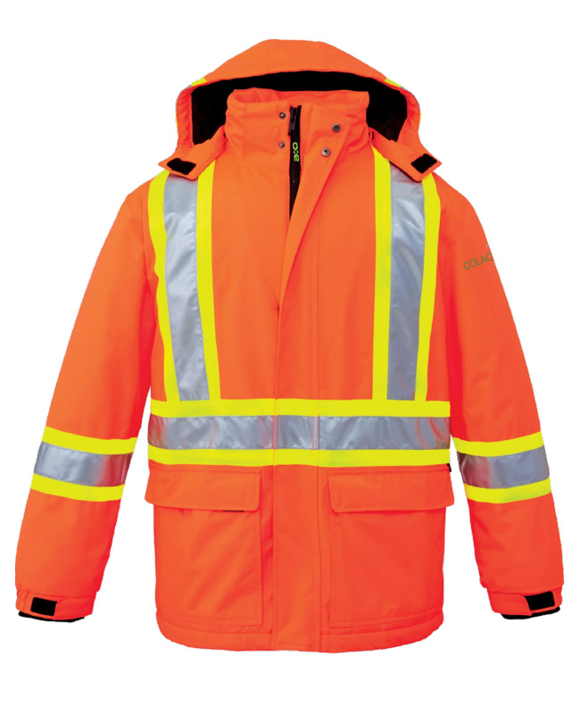 Colacem - L01250 parka haute visibilité unisexe (ORANGE) - BR. 13162 (MG)