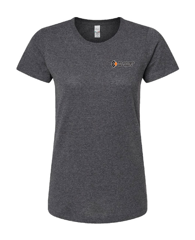 Les pavages des monts - 4810 t-shirt col rond femme (GRIS FONCÉ CENDRÉ) - SE. S13969 (AVG)