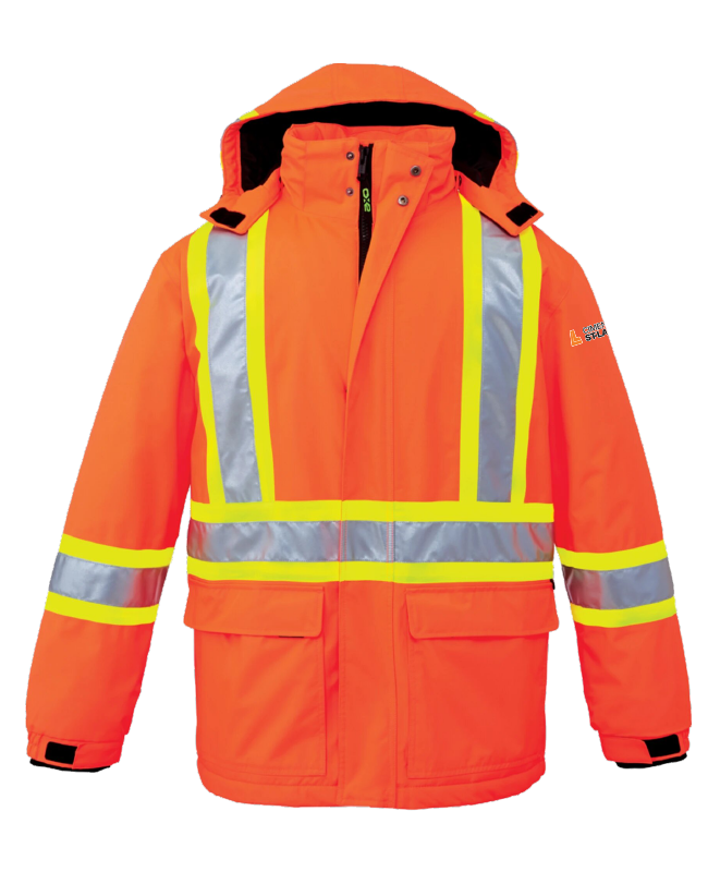 Ciment Saint-Laurent - L01250 parka haute visibilité unisexe (ORANGE) - BR. 14160 (MG)