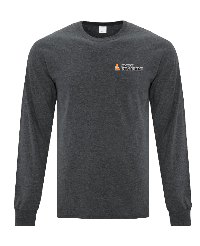 Ciment Saint-Laurent - ATC1015 chandail manches longues unisexe (GRIS CHINÉ FONCÉ) - SE. S15238 (AVG)