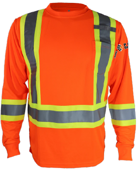 P & B Entreprises - STX4LS  T-shirt Hi-viz 4po manche longue - DTF. DTF-191 (MG)