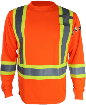 Pavages Rimouski - STX4LS  T-shirt Hi-viz 4po manche longue - DTF. DTF-193 (MG)
