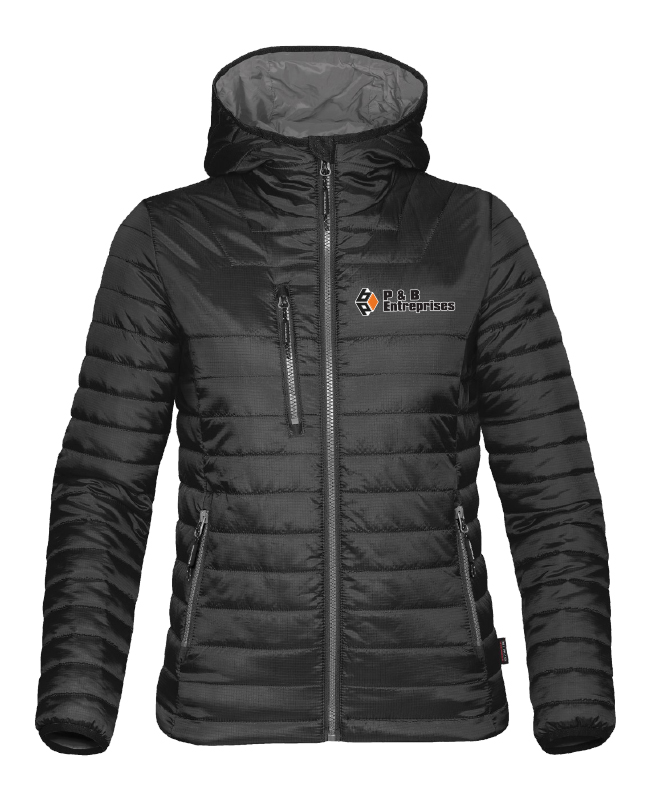 P & B Entreprises - AFP-1W manteau matelassé femme (NOIR/CHARBON) - BR. 12900 (AVG)