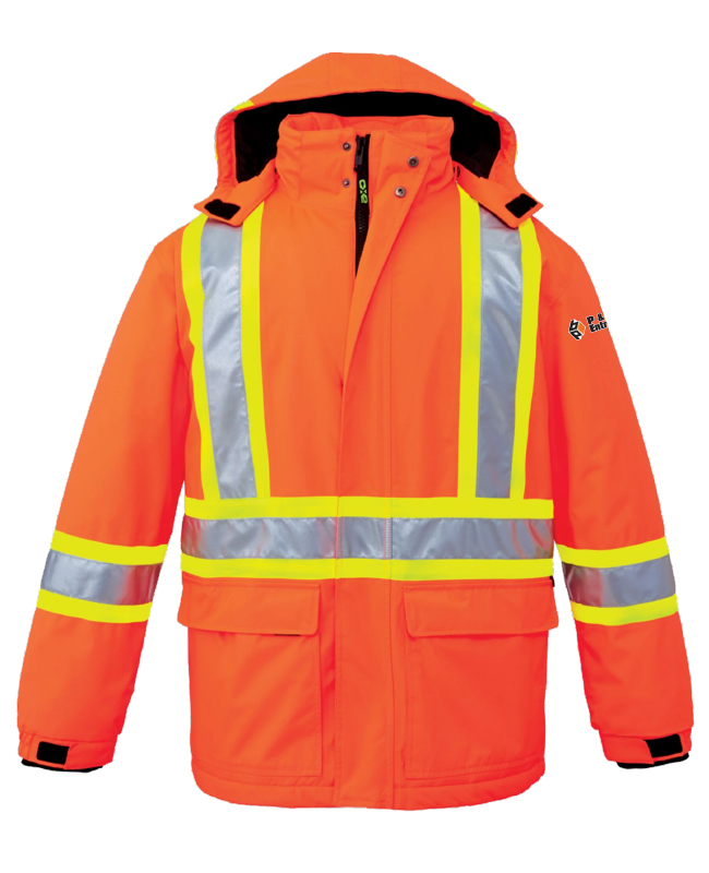 P & B Entreprises - L01250 parka haute visibilité unisexe (ORANGE) - 12900 (MG)