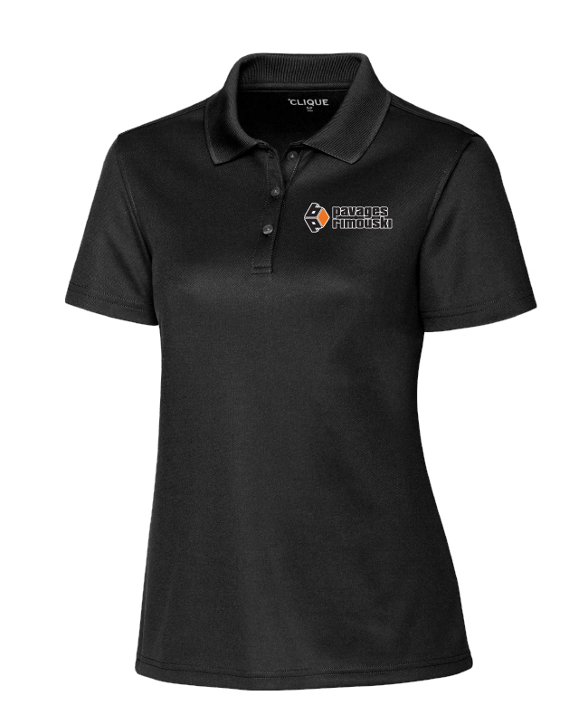 Pavages Rimouski - LQK00063 polo manches courtes femme (NOIR) - BR. 12901 (AVG)