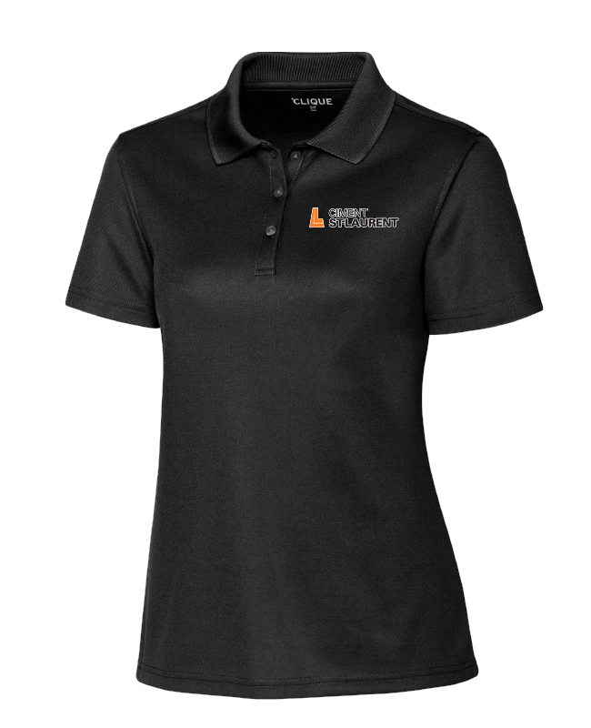 Ciment Saint-Laurent - LQK00063 polo manches courtes femme (NOIR) - BR. 14160 (AVG)