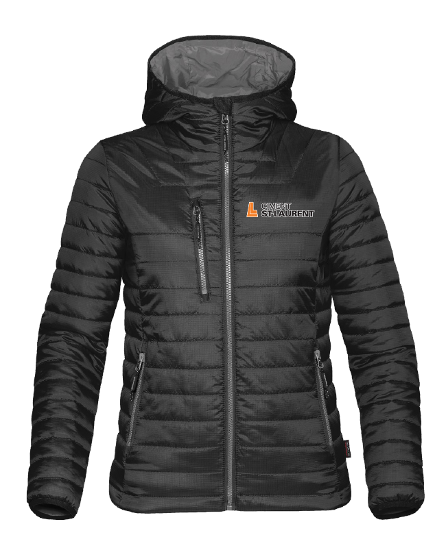 Ciment Saint-Laurent - AFP-1W manteau matelassé femme (NOIR/CHARBON) - BR. 14160 (AVG)