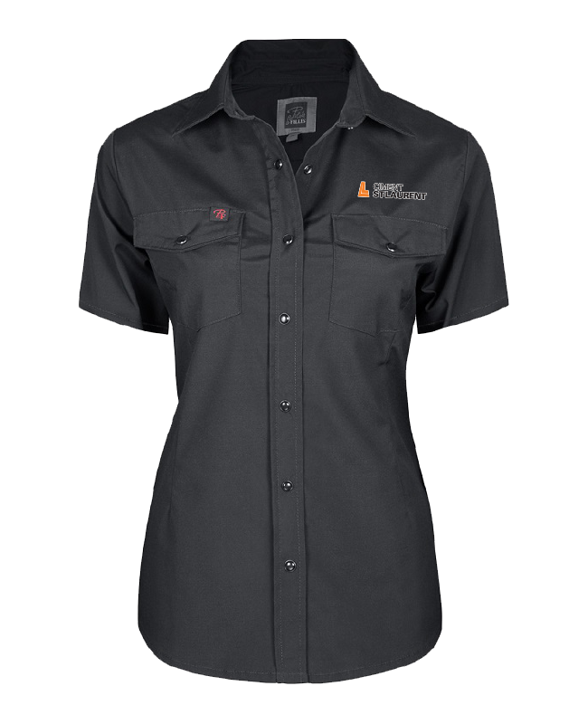 Ciment Saint-Laurent - PF435 chemise Pilote & Filles manches courtes (NOIR) - BR. 14160 (AVG)